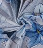 Peach Floral 180 TC Polyester King Sized Bedsheet With 2 Pillow Covers