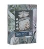 Grey Floral 180 TC Polyester King Sized Bedsheet With 2 Pillow Covers