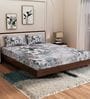 Purple Floral 180 TC Polyester King Sized Bedsheet With 2 Pillow Covers