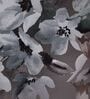 Grey Floral 180 TC Polyester King Sized Bedsheet With 2 Pillow Covers