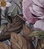 Grey Floral 180 TC Polyester King Sized Bedsheet With 2 Pillow Covers