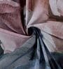 Brown Floral 180 TC Polyester King Sized Bedsheet With 2 Pillow Covers