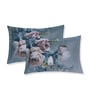 Brown Floral 180 TC Polyester King Sized Bedsheet With 2 Pillow Covers