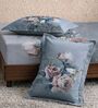 Brown Floral 180 TC Polyester King Sized Bedsheet With 2 Pillow Covers