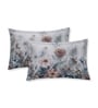 Brown Floral 180 TC Polyester King Sized Bedsheet With 2 Pillow Covers