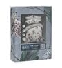 Grey Floral 180 TC Polyester King Sized Bedsheet With 2 Pillow Covers
