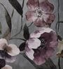 Grey Floral 180 TC Polyester King Sized Bedsheet With 2 Pillow Covers