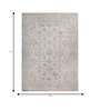 Soft Traditional Motif Rug 7'6X11 ft| Steel Gray & Cyan Blue Carpet