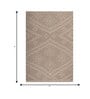 Soft Tribal Geometric Rug 3X4 ft| Beige & White Carpet Dhurrie