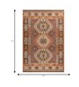 Soft Tribal Geometric Rug 4'6X6'6 ft| Orange & Bright Yellow Carpet Dhurrie