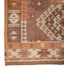 Soft Tribal Geometric Rug 4'6X6'6 ft| Orange & Bright Yellow Carpet Dhurrie