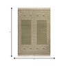 Soft Tribal Geometric Rug 4X6 ft| Treetop & White Carpet Dhurrie