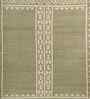 Soft Tribal Geometric Rug 4X6 ft| Treetop & White Carpet Dhurrie