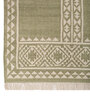 Soft Tribal Geometric Rug 4X6 ft| Treetop & White Carpet Dhurrie