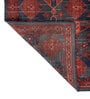 Soft Tribal Geometric Rug 5'6X7'6 ft| Ribbon Red & Deep Navy Carpet Dhurrie