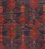 Soft Tribal Geometric Rug 5'6X7'6 ft| Ribbon Red & Deep Navy Carpet Dhurrie