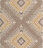 Soft Tribal Geometric Rug 5'6X7'6 ft| Wisteria & White Carpet Dhurrie