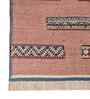 Soft Tribal Geometric Rug 5X7'6 ft| Ribbon Red & Beige Carpet Dhurrie