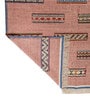 Soft Tribal Geometric Rug 5X7'6 ft| Ribbon Red & Beige Carpet Dhurrie
