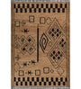 Soft Tribal Rug 5'6X7'6 ft| Natural & Ebony Carpet Dhurrie