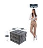 Softstone Square Velvet Pouffe in Grey Colour