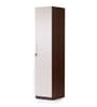 Soho 1 Door Wardrobe With Drawer In Smoked Walnut & Beige Finish