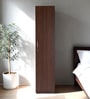 Soho 1 Door Wardrobe With Drawer In Smoked Walnut Finish
