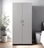 Soho 2 Door Wardrobe With Drawer In Smoked Walnut & Beige Finish