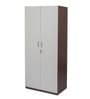 Soho 2 Door Wardrobe With Drawer In Smoked Walnut & Beige Finish