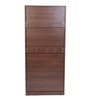 Soho 2 Door Wardrobe With Drawer In Smoked Walnut & Beige Finish