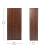 Soho 2 Door Wardrobe With Drawer In Smoked Walnut Finish