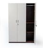 Soho 3 Door Wardrobe With Drawer In Smoked Walnut & Beige Finish