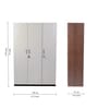 Soho 3 Door Wardrobe With Drawer In Smoked Walnut & Beige Finish