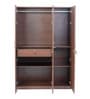 Soho 3 Door Wardrobe With Drawer In Smoked Walnut Finish