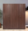 Soho 4 Door Wardrobe With Drawer In Smoked Walnut Finish
