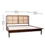 Soho Cane King Size Bed In Teak Finish