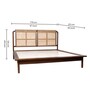 Soho Cane Queen Size Bed In Teak Finish