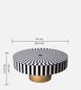 Soho Resin Top Coffee Table in Gold, Black & White Finish