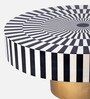 Soho Resin Top Coffee Table in Gold, Black & White Finish