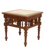 Soho Teak Wood Bedside Table in Walnut Finish