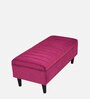 Soho Velvet Bench in Maroon Colour