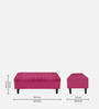Soho Velvet Bench in Maroon Colour