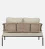 Sojo Steel & Braided Rope Sofa Set In Beige Finish With Pillow