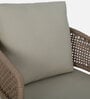 Sojo Steel & Braided Rope Sofa Set In Beige Finish With Pillow
