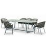 Sojo Wicker 4 Seater Dining Set In Wild Mushroom Finish