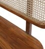 Solace 2 Seater Cane Bench in Teak Finish