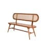 Solace 2 Seater Cane Bench in Teak Finish