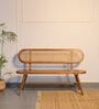 Solace 2 Seater Cane Bench in Teak Finish