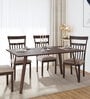 Solace Solid Wood 6 Seater Dining Table in Beech Finish