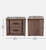 Solace Bedside Table In Bella Noce & Black Color